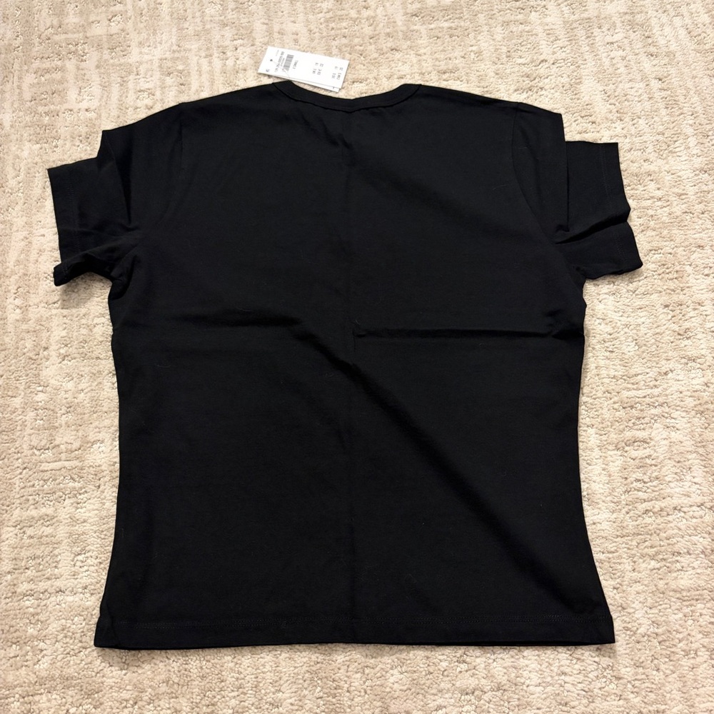 Abercrombie Classic Black body skimming crewneck T-Shirt 100% cotton BNWT - Picture 5 of 5